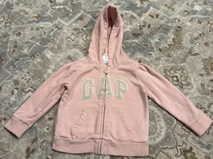 GAP Girls Pink Hoodie Full Zip Size 4 - Picture 1 of 8