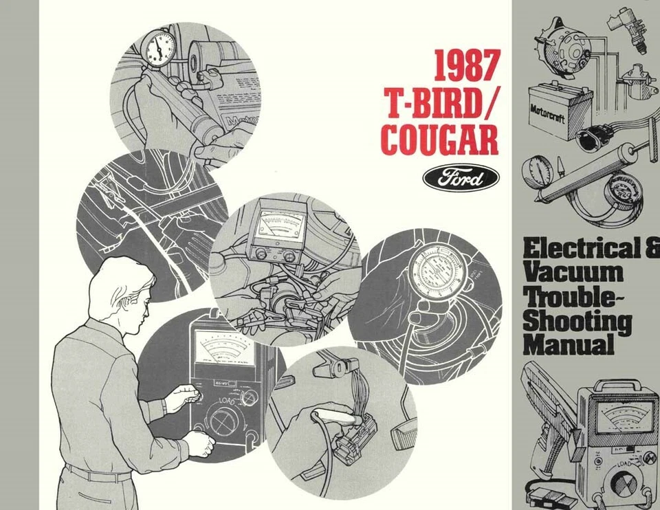 1987 Ford Thunderbird, Mercury Cougar Electrical Vacuum Troubleshooting Manual - Изображение 1 из 1