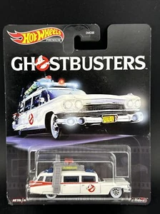 2020 Hot Wheels Premium Real Riders WHITE GHOSTBUSTER ECTO 1 Free Shipping - Picture 1 of 3