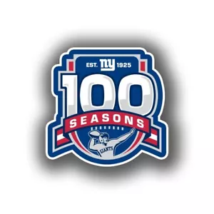 New York Giants 100 Seasons Logo - Laminated Vinyl Sticker Decal free shipping - Picture 1 of 1