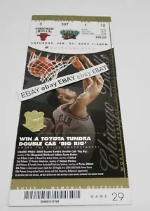 Chicago BULLS Memphis GRIZZLIES 21. FEB 2004 United Center NBA Basketball-Ticket - Bild 1 von 2