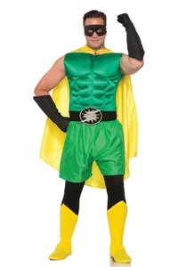 ADULT SUPERHERO HERO SUPERMAN BATMAN SUPER VILLIAN COSTUME GLOVES GAUNTLETS - Picture 1 of 7