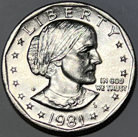 BU 1981-P Susan B Anthony Dollar Philadelphia Mint USA $1 - BUY MORE, SAVE MORE! Cover