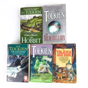JRR Tolkien PB LOT x 5 Hobbit Silmarillion Lost Road Gawain Green Knight Quiz Bk - Picture 1 of 20