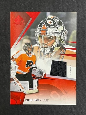 Carter Hart 2023-24 Upper Deck SP Game Used Jersey Red #22 - Image 1 of 2