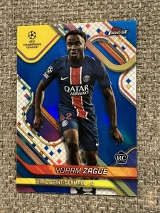 2024-25 Topps Finest UCC Yoram Zague refractor azul RC/75 🔥🔥 - Imagen 1 de 2