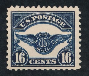 UNITED STATES (US) C5 MINT F-VF HINGED 16c BLUE WINGS - Picture 1 of 2