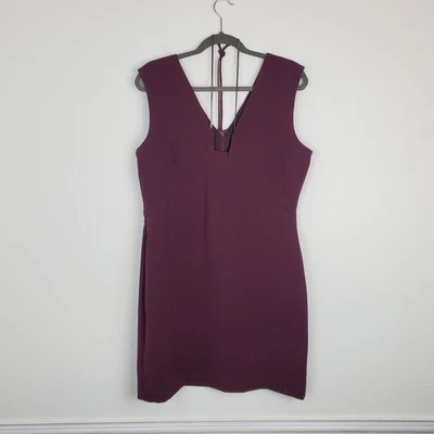 Halston Heritage Dress Halter Gunmetal Snake Chain Cocktail Designer Purple Port - Image 1 of 4
