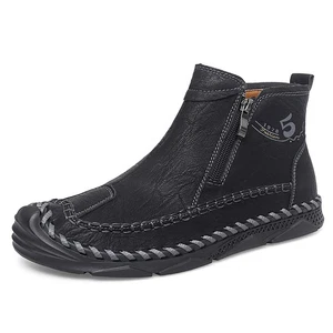 Stivali uomo fatti a mano scarpe casual stivali pelle scarpe comode sneakers - Foto 1 di 27