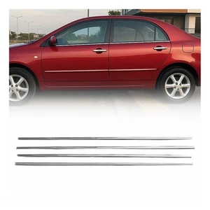 Window Molding Trim Streamer for Toyota Corolla 2003-2008 Stainless Steel 4 Pcs - Picture 1 of 6