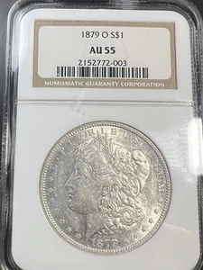 1879 O MORGAN AU55 DOLLAR NGC SILVER US👇🏻 - Picture 1 of 2