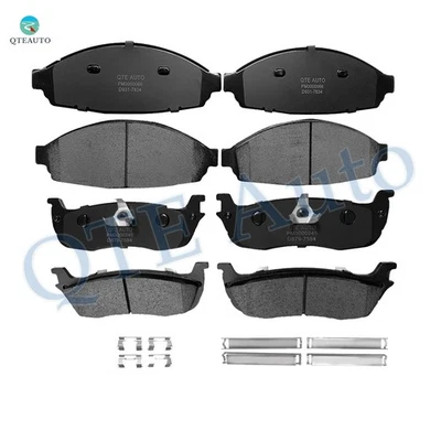 Комплект из 8 передних и задних керамических тормозных колодок для 2003-2011 Lincoln Town CAR - Изображение 1 из 4