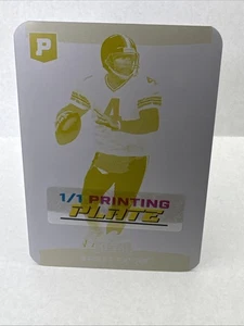 2025 Blatt Metall makellos #55 Brett Favre Druckplatte gelb 1/1 - Bild 1 von 2