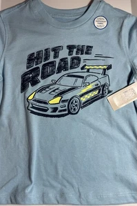 GARANIMALS BOYS RACE CAR HIT THE ROAD BLUE SHORT SLEEVE T SHIRT SIZE 4 SCHOOL - Picture 1 of 7