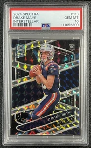 Drake Maye PSA 10 2024 PANINI SPECTRA #113 ROOKIE INTERESTELLAR PRIZM RC 14/60 - Imagen 1 de 2