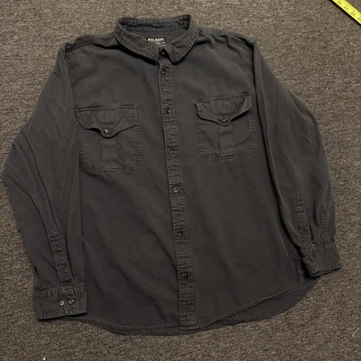 FILSON Alaskan Guide 100% Cotton Men's Button Down Shirt Size 3XL Midnight Navy - Image 1 of 4