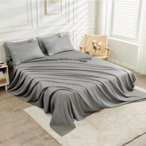 Luxury Deep Pocket 6 Piece Bed Sheet Set 1800 Series Hotel Bed Sheet Microfiber - Picture 1 of 41