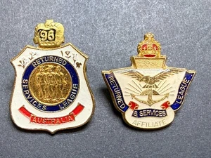 Prendedor de la Liga de Veteranos de los Servicios Devueltos de Australia RSL Parkes insignia - Imagen 1 de 2