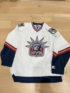 NHL Size XL New York Rangers White Liberty Jersey Blank. Throwback! - Picture 1 of 2