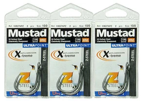 Mustad Z Acero 10/0 BigGame Assist Jigging LiveBait gancho Z - acero - Imagen 1 de 4