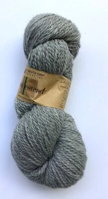 Plymouth Homestead Wool Yarn Lt Grey Heather 100g 191 yards Aran wt - Image 1 of 3