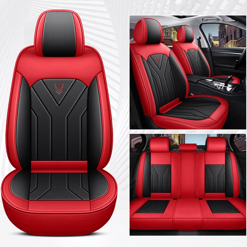 Waterproof Faux Leather Full Set Car Seat Covers For Mitsubishi Front And Rear - Image 1 of 4