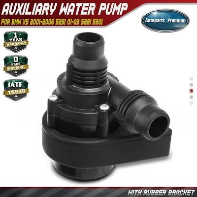 Bomba de agua auxiliar para BMW X5 2001-2006 525i 01-03 528i 530i con soporte de goma Foto 1 de 4