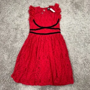 Coco Dress Girls Small Red Black Lace Disney Pixar Cinco de Mayo Youth Juniors - Picture 1 of 11