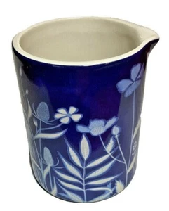Blue and white flower field Hallmark Ceramic Art creamer / jug / pitcher - Picture 1 of 6