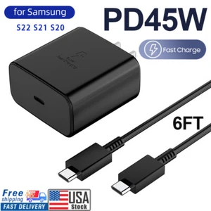 Ungrade 45W Super Fast Wall PD Charger &Cable For Samsung Galaxy S21/S2/S23 TP - Picture 1 of 13