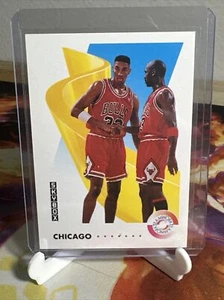 1991-1992 SkyBox MICHAEL JORDAN and SCOTTIE PIPPEN TeamWork #462 HOF Chi Bulls - Picture 1 of 2