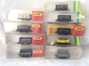 HORNBY / MINITRIX N GAUGE JOB LOT OF 9x VARIOUS PRIVATE OWNER WAGONS - Picture 1 of 4