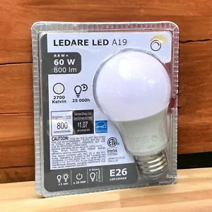 IKEA LEDARE LED bulb E26 800 lumen, DIMMABLE/globe opal white, A19, 2700 K NEW - Picture 1 of 2