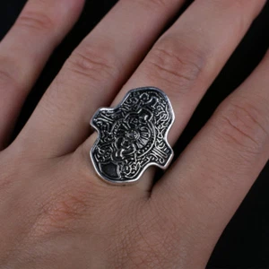 DS Ring Collection Ring of Steel Protection Cosplay Dark Handmade Ring Size 9 - Bild 1 von 11