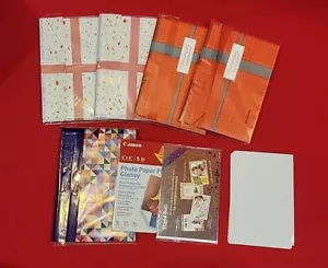 Lot 6 Sample 90 ct HP Canon Photo Paper Greeting Cards Inkjet NEW Packs 5x7 4x6 - Picture 1 of 6