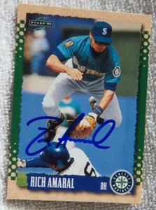 Seattle Mariners Rich Amaral Signed 1995 Score Card Auto - Picture 1 of 1