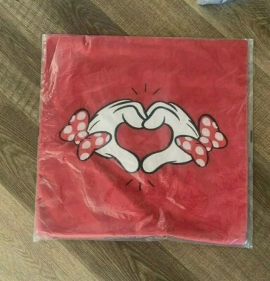 Pottery Barn Teen Kids DISNEY Minnie Mouse heart HANDS velvet pillow cover - Image 1 of 2