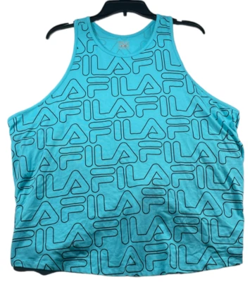 Camiseta sin mangas Fila Workout para mujer talla grande 3X azul sin mangas logotipo de Fila elástica nueva Foto 1 de 4