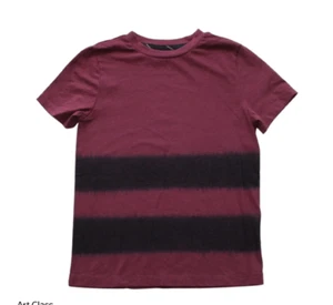 Art Class Burgundy With Black Stripes Tee Sz S (6-7) - Picture 1 of 4