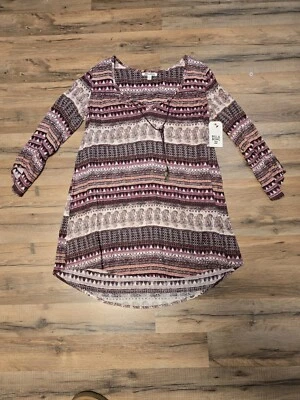 NUEVO Mini Vestido Túnica Boho Billabong Take Me Away Talla Pequeña Foto 1 de 4