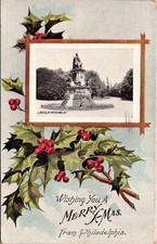Christmas Card from Philadelphia Showing Lincoln Monument PA c1907 Postcard O70
