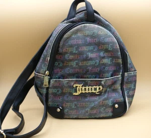 Juicy Couture Gold Logo Backpack Bag 11” Tall 9” Wide - Picture 1 of 5