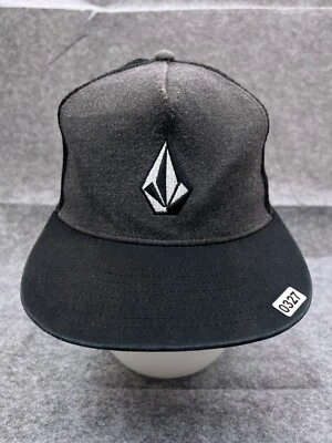Volcom Hat Cap Snap Back Adult One Size Gray cotton Trucker Skate Skateboard - Image 1 of 4