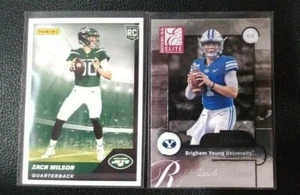 2021 Zach Wilson Donruss Elite Silver Throwback + Panini Rookie Cards RC Jets - Picture 1 of 2