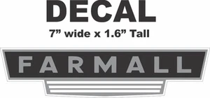 1 Black International Harvester Tractor Farmall Vinyl Decal - Picture 1 of 1