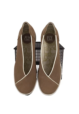 Fly London Yuca Sand Brown White Trim Platform Wedge Slip On Shoes EUR 40/US 9.5 - Image 1 of 4