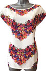 OASIS S/10 Vgc cream/orange floral lace back cami vest top