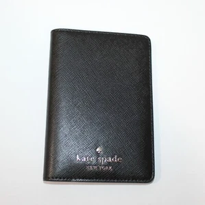Portafoglio porta passaporto Kate Spade Staci Saffiano in pelle nero WLR00142 - Foto 1 di 3
