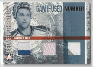  2006-07 Between The Pipes Numbers Gold #GUN66 Patrick Roy NUMBER PATCH 1/1*