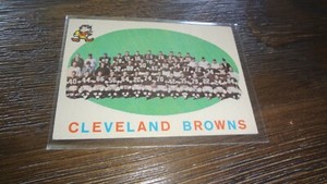 1959 TOPPS # 161 CLEVELAND BROWN TEAM CARD  FOOTBALL CARD